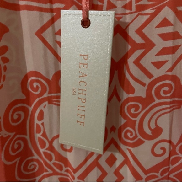 NWT PeachPuff Tank  Peach Color boho print size medium - Picture 4 of 7